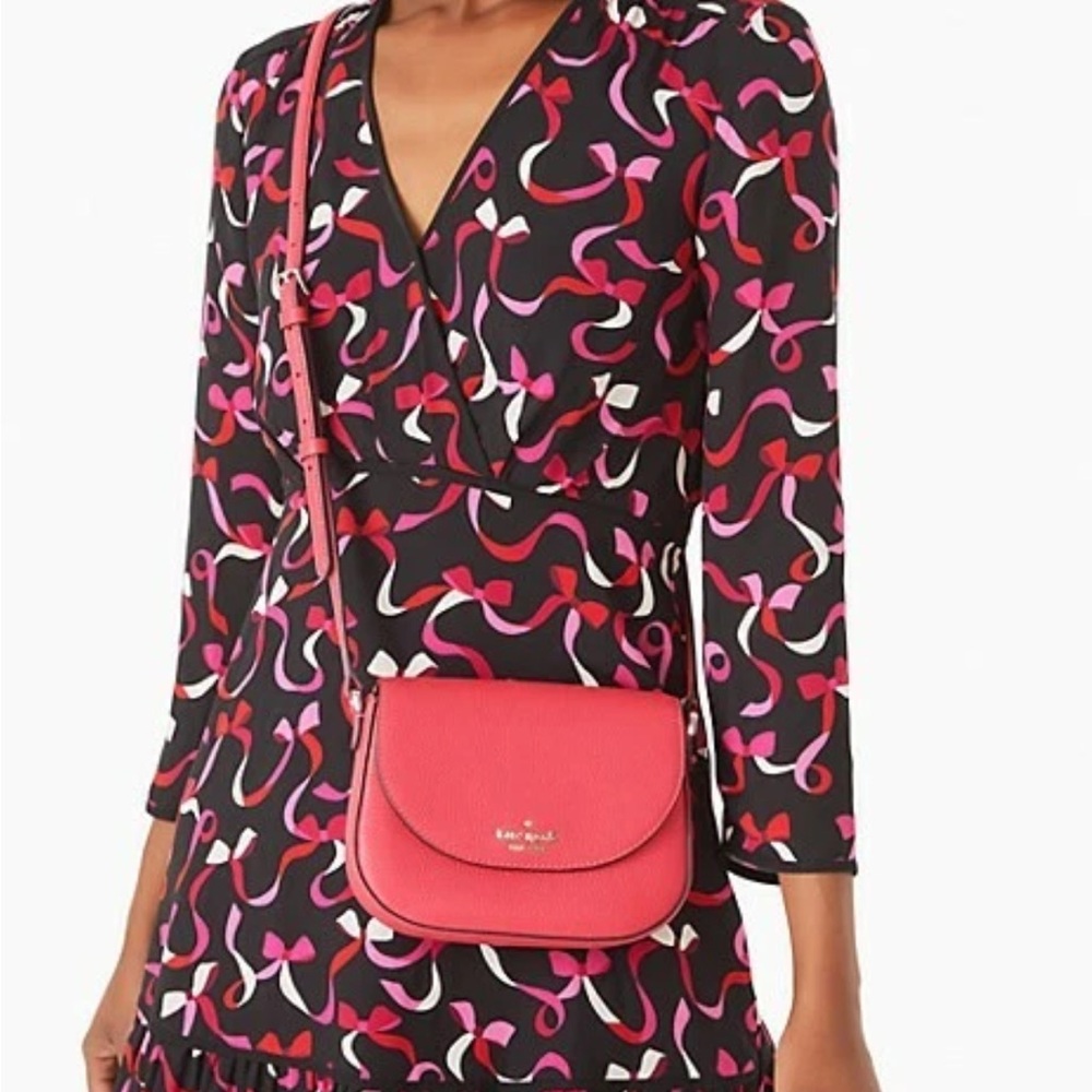 Kate Spade Ripe Papaya Color Crossbody Bag with Curved Flap - Picture 13 of 13